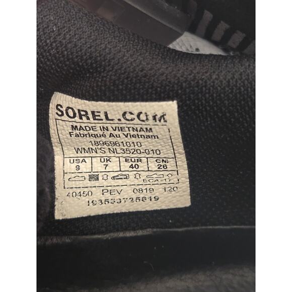 Women's Sorel Kinetic Lite Strap Suede Black Walking Sneakers Outdoor Size 9 - Picture 7 of 7